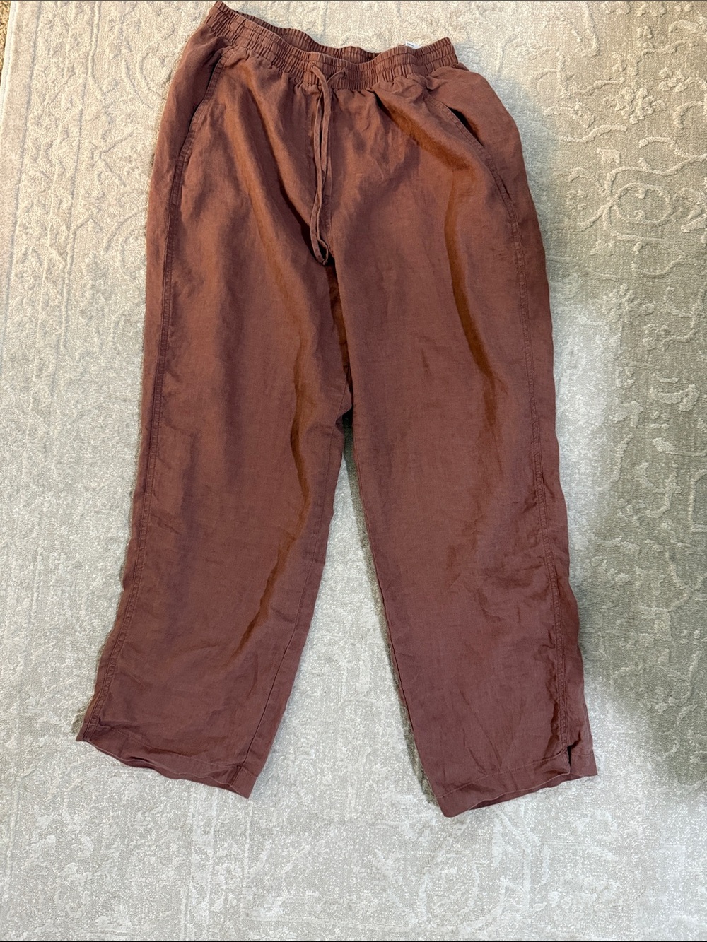 Banana Repubic Drawstring Linen Pants - Brown